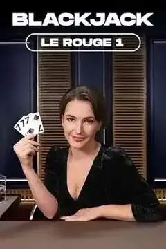 Jaquette de la table en direct Blackjack Le Rouge